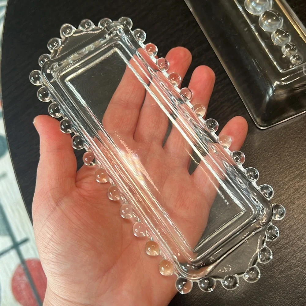 VTG Imperial Glass Candlewick Beaded Clear Covered Butter Dish Made In The USA - Picture 10 of 11